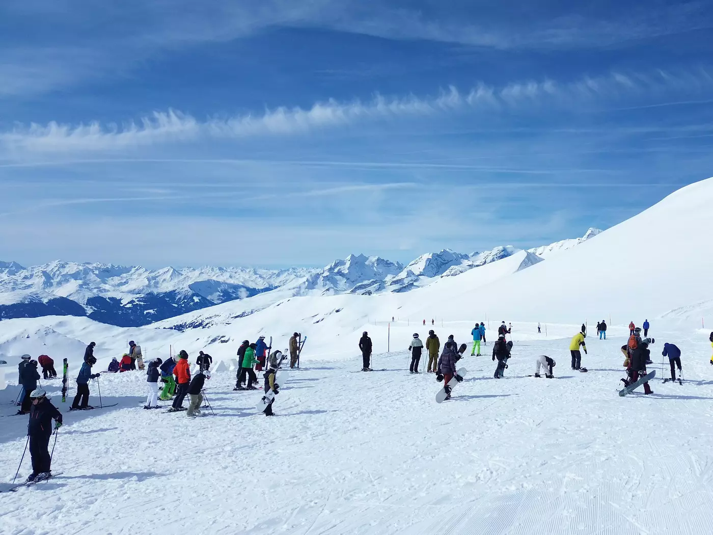 Skiers and Snowboarders, Flims