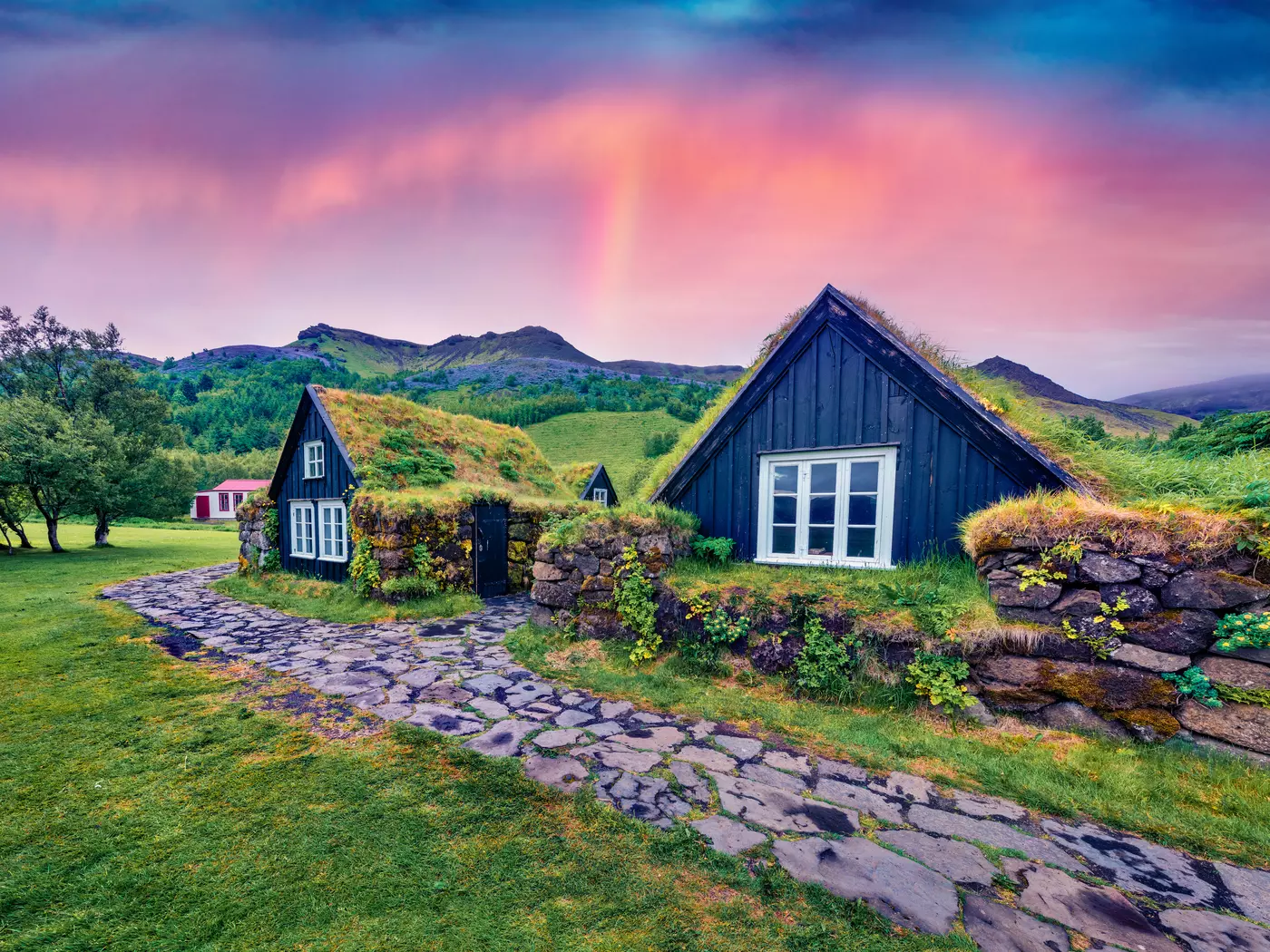 Step into history while exploring traditional Icelandic houses with grass roof
