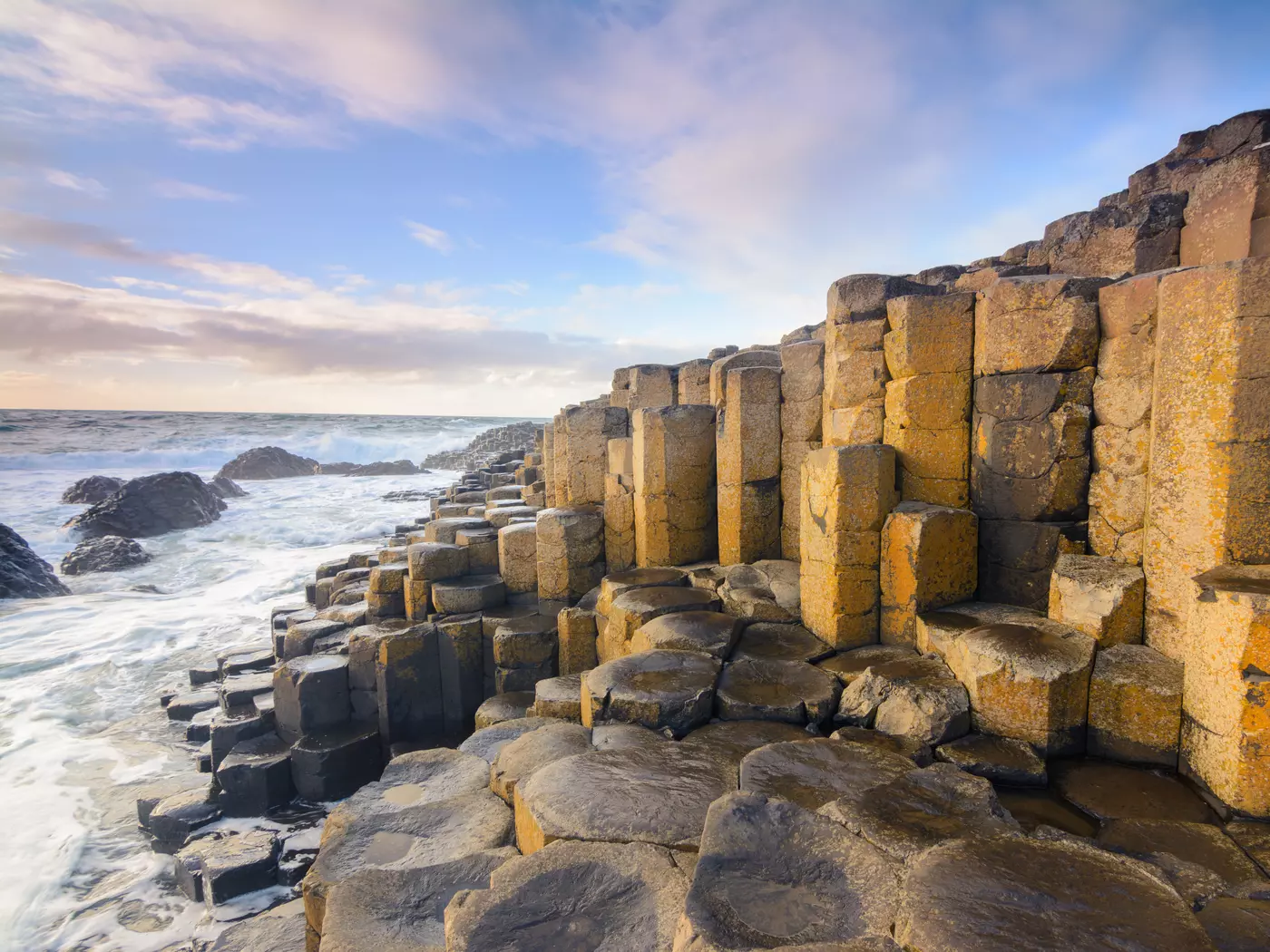 Sundown at Giants Causeway