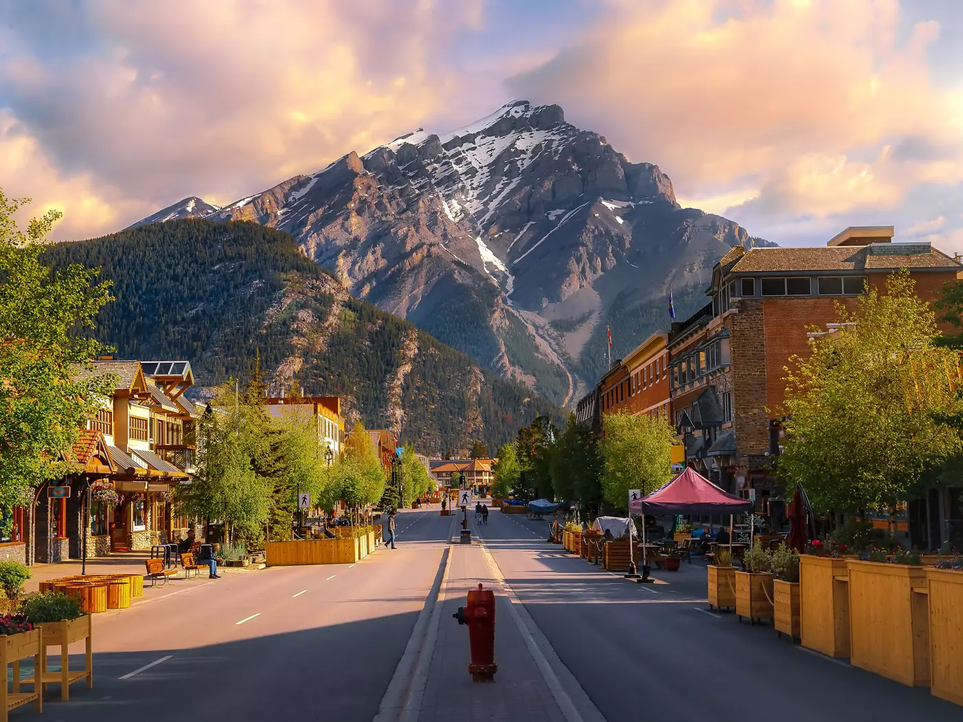 The charming town of Banff, Alberta