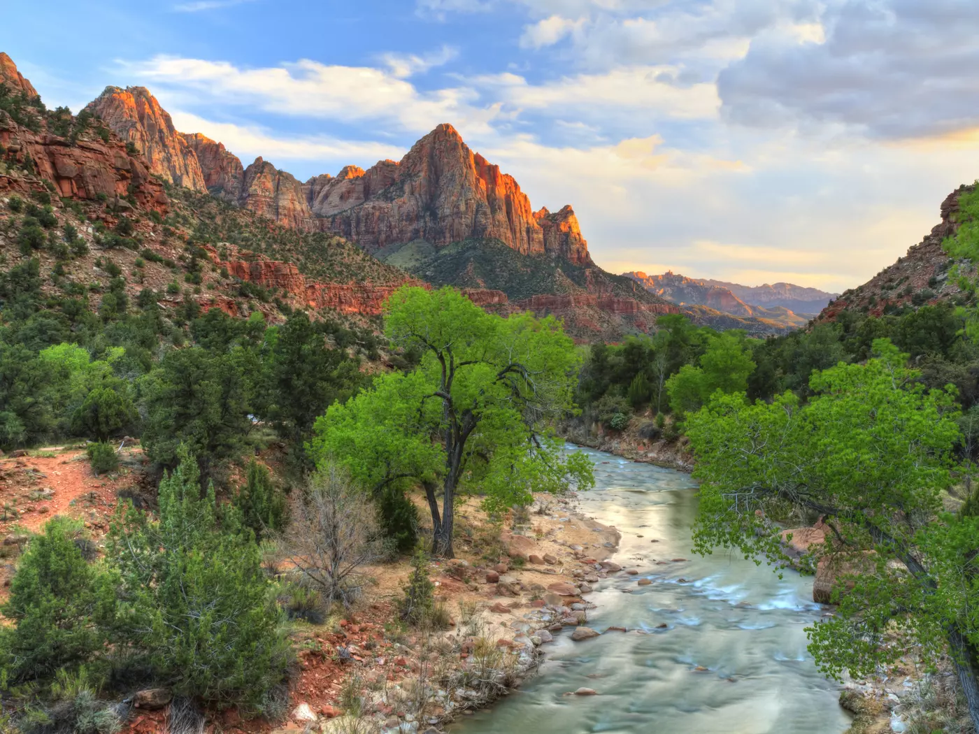 The Watchman & Virgin River, Zion National Park