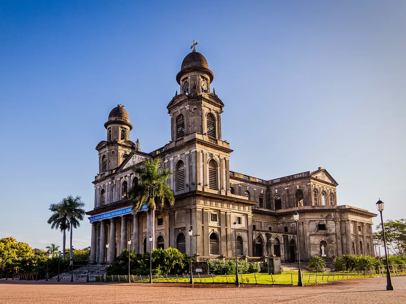 Nicaragua capital Managua cathedral is an ahistorical building situated in plaza revolucion