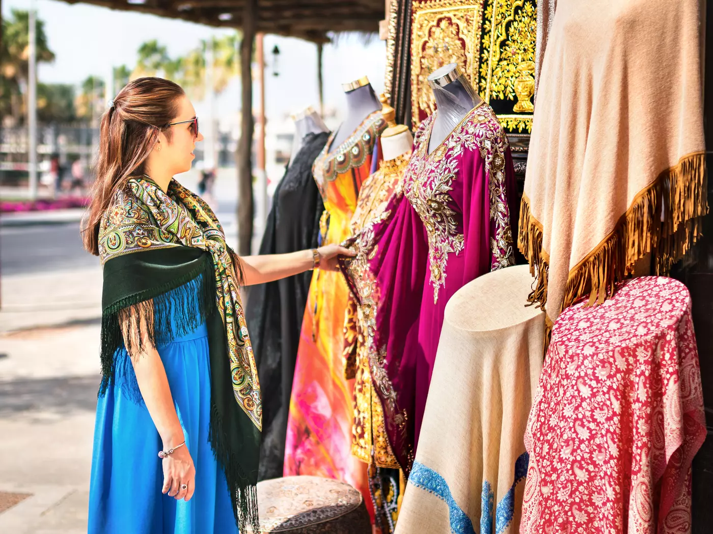 The souks are traditional Arab markets or bazaars