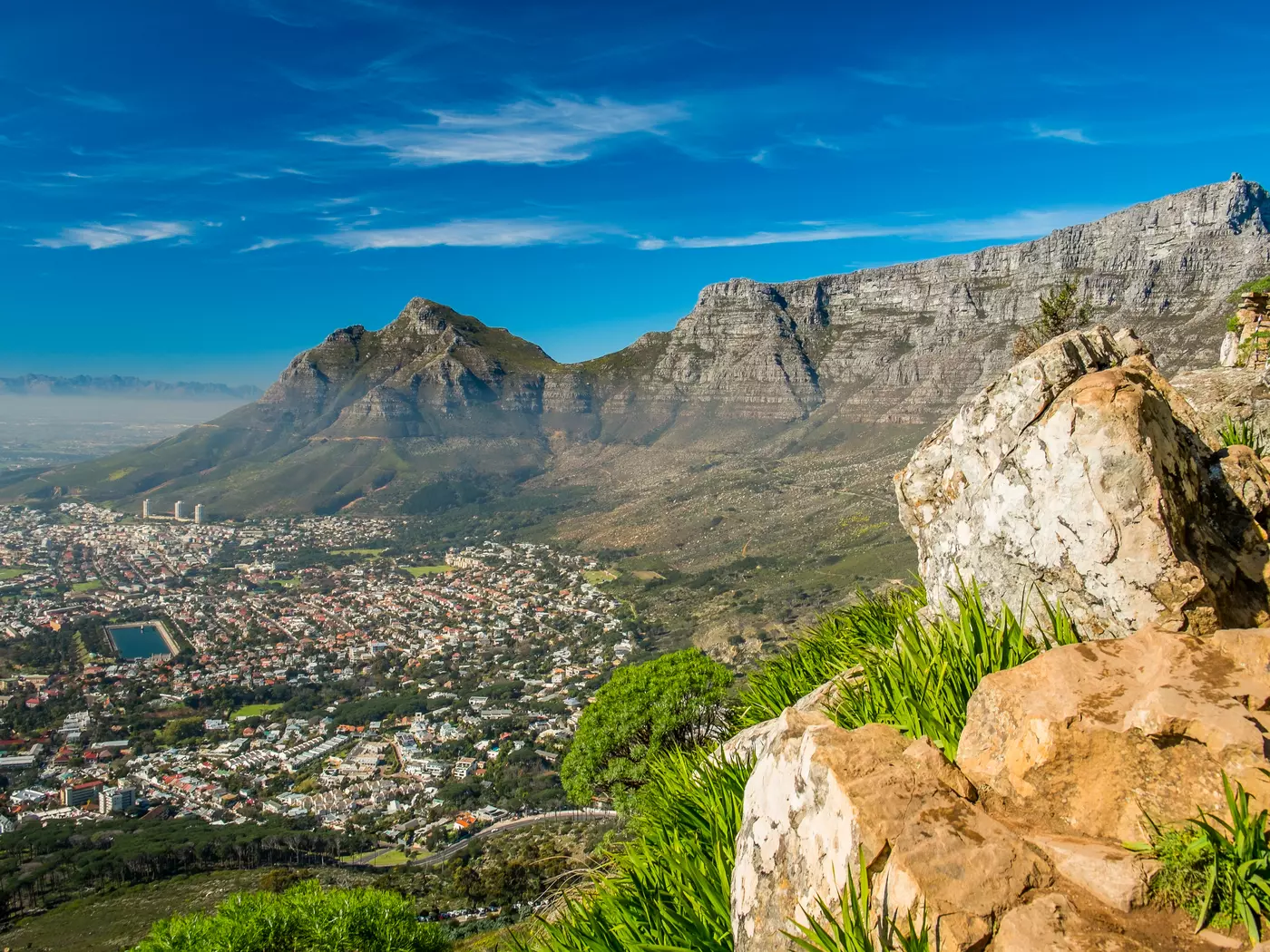 Table Mountain provides a dramatic backdrop to beautiful Cape Town