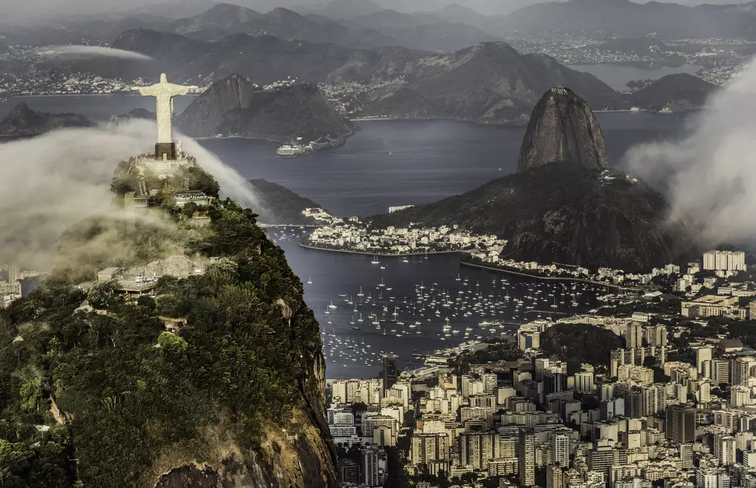 Aerial view of Rio de Janeiro, Brazil.