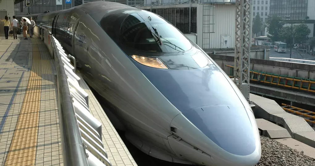 A Shinkansen Japanese Bullet Train A Shinkansen Japanese Bullet Train