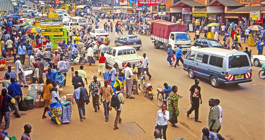 People on the streets of Kampala People on the streets of Kampala