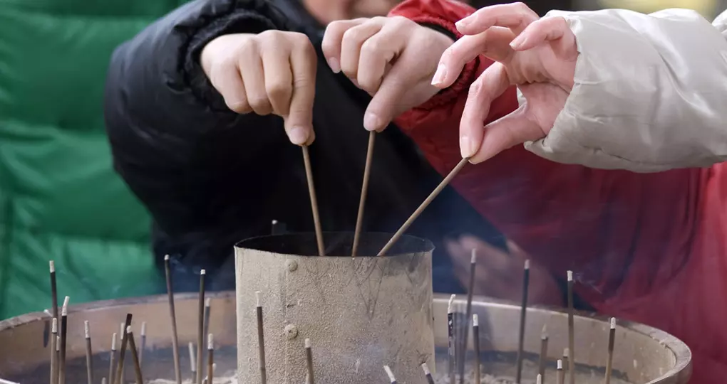 Burning incense