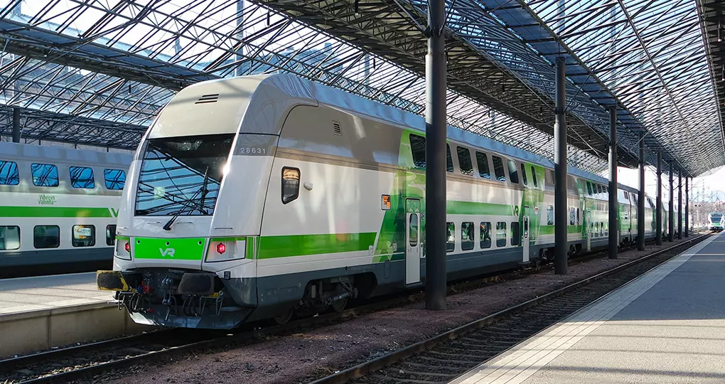Railway station in Helsinki Railway station in Helsinki