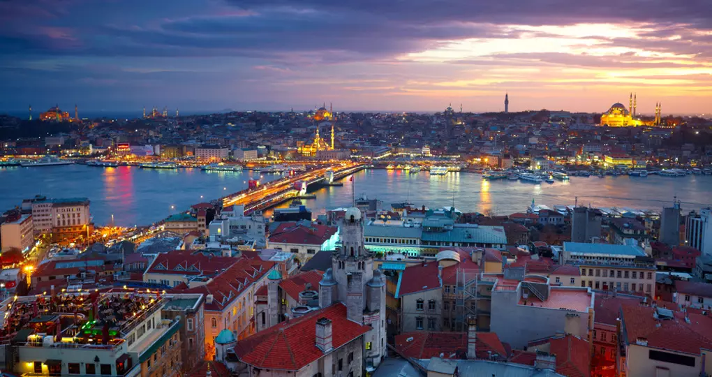 Sunset panorama of Istanbul Sunset panorama of Istanbul