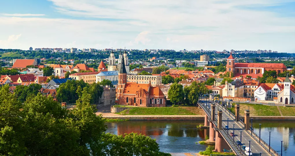 Kaunas from Aleksotas Hill Kaunas from Aleksotas Hill