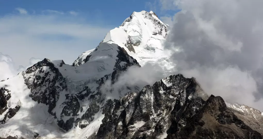 Illimani towers over the city