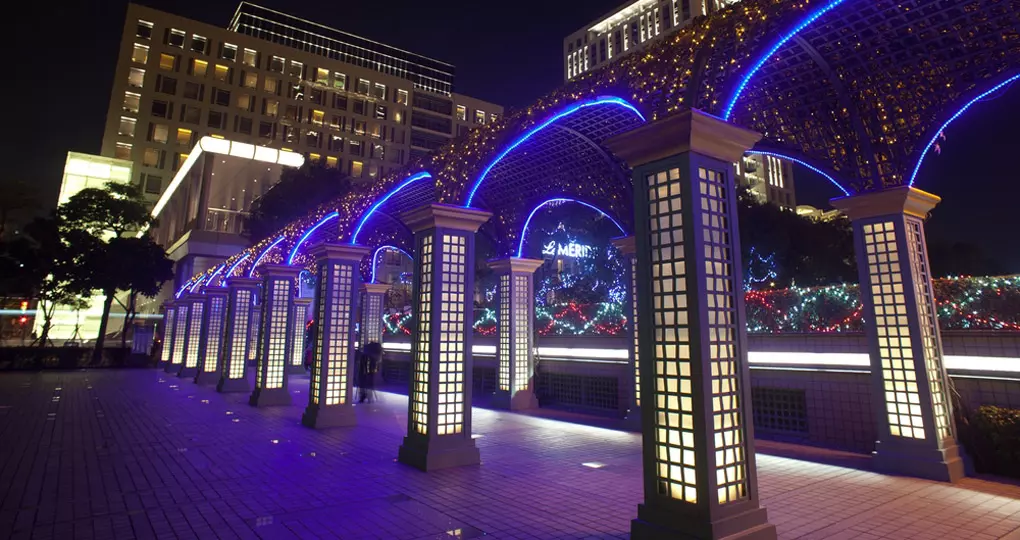 A night scene of Taipei city