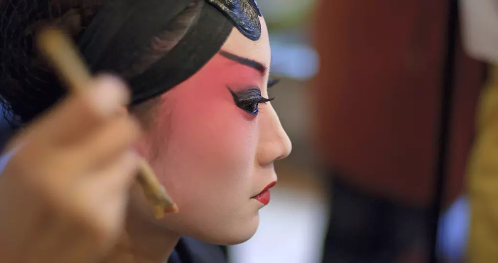 Opera actress backstage at the Chengdu theatre Opera actress backstage at the Chengdu theatre