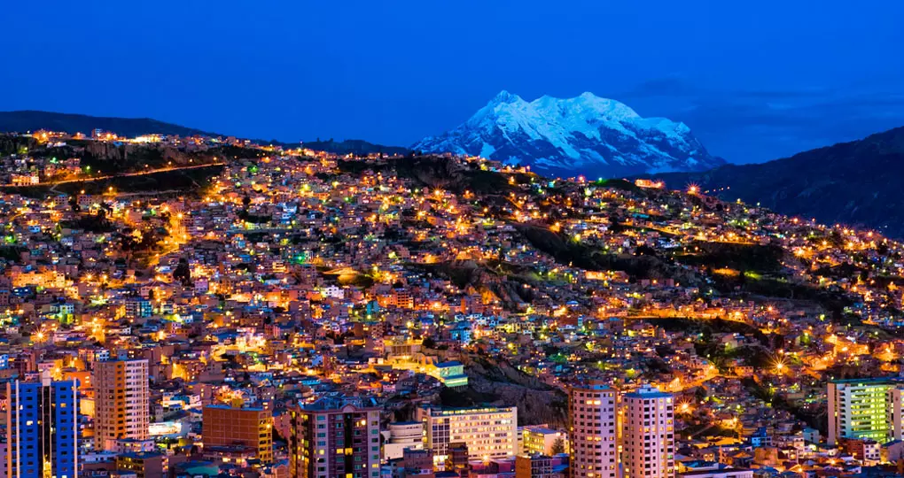 La Paz at dusk