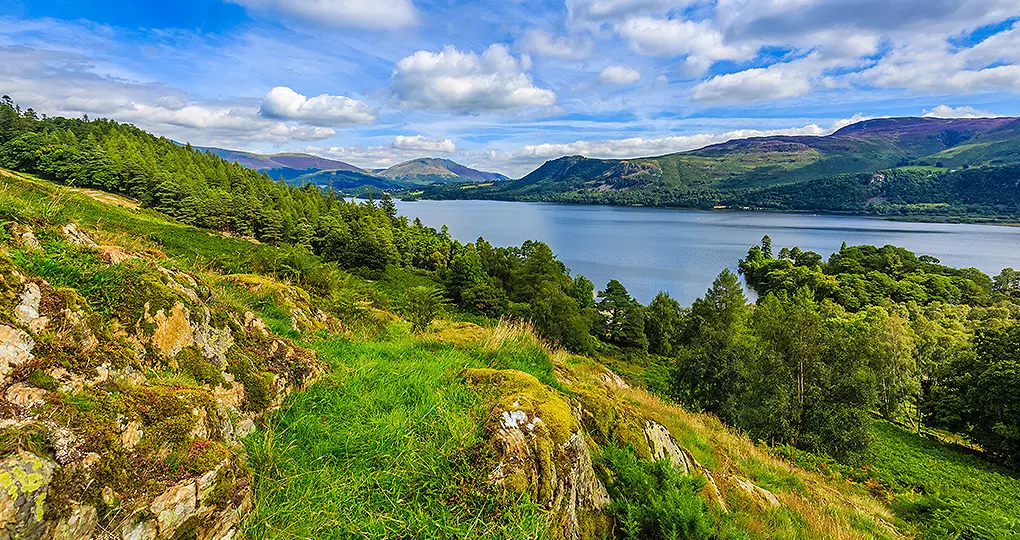 Derwentwater lake and Keswick, Lake District Derwentwater lake and Keswick, Lake District