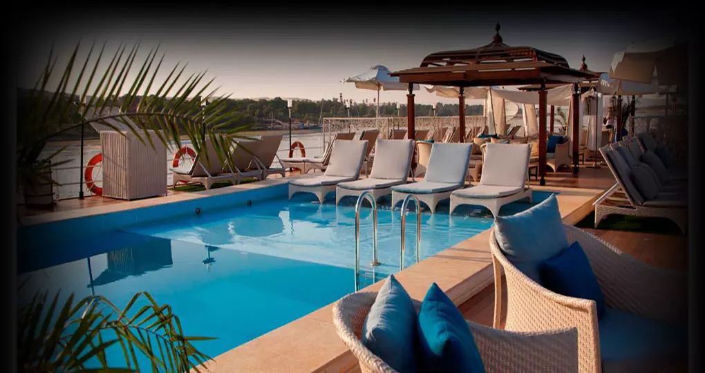 Refresh in the pool after a day of sightseeing along the Nile River