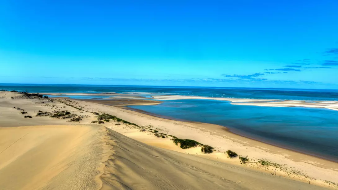 Sand dunes of Bazaruto Island, Mozambique.