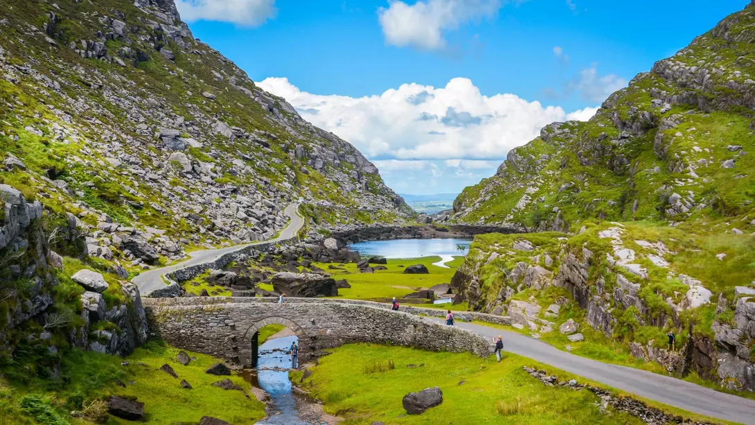 Scenic view of Gap of Dunloe