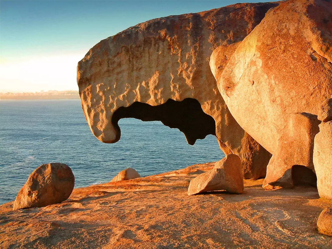 Kangaroo Island, South Australia Remarkable Rocks, a unique geological formation, on Kangaroo Island in South Australia.