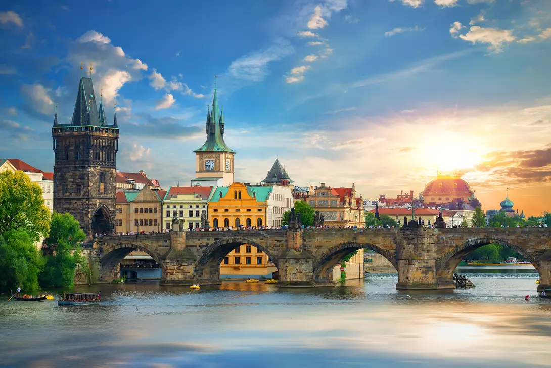 The Charles Bridge in Prague on a summer day