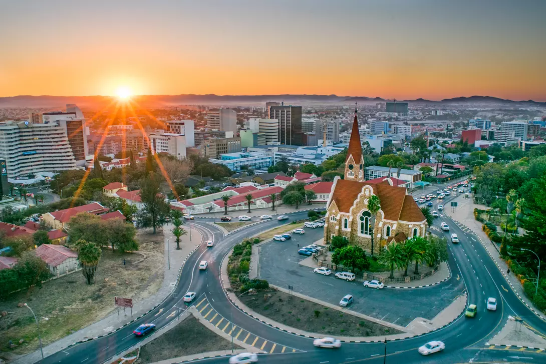 Aerial view showcases a timeless fusion of architecture, with Christ Church anchoring its dynamic growth.