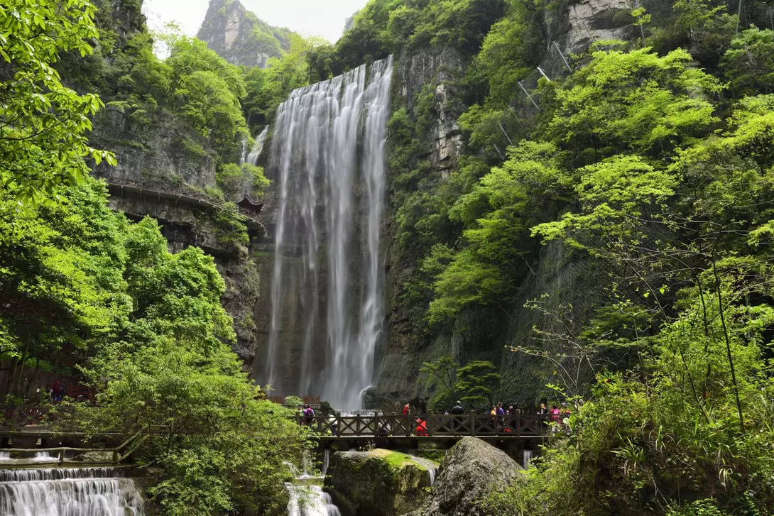 Three Gorges Grand Canyon and Waterfall located in Xiling Gorge, known as one of China's top waterfalls