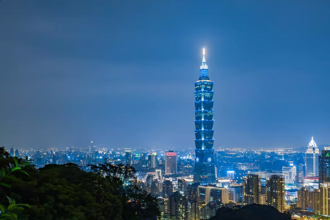Night view of Taipei 101 Building