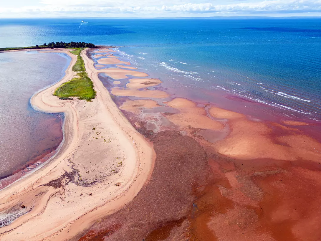 Red sandy beaches on the atlantic coast