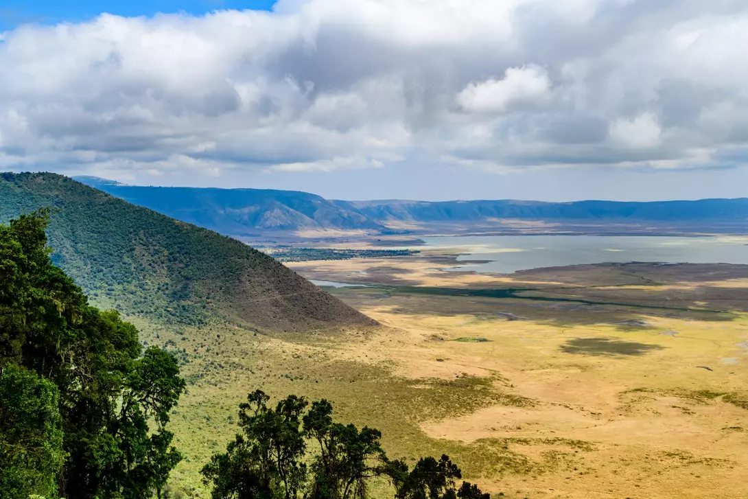 Ngorongoro Crater View of the Ngorongoro crater from atop the mountain