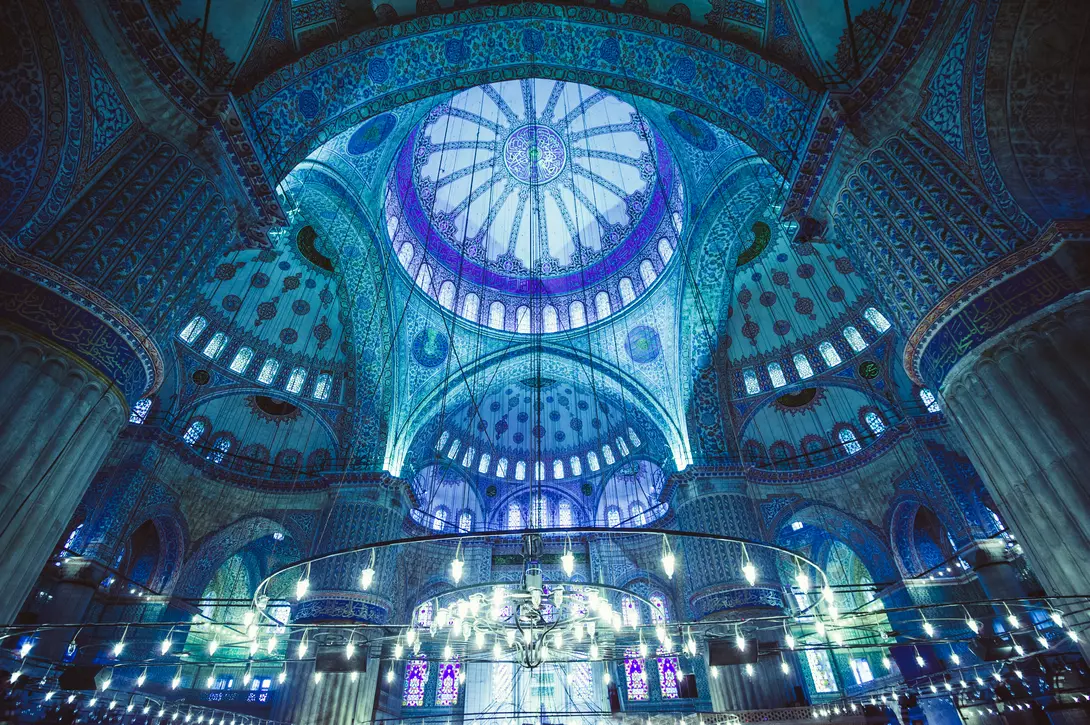 Interior of the Blue Mosque