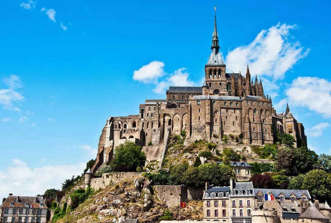A view of the monastery at Mont St Michel in Normandy