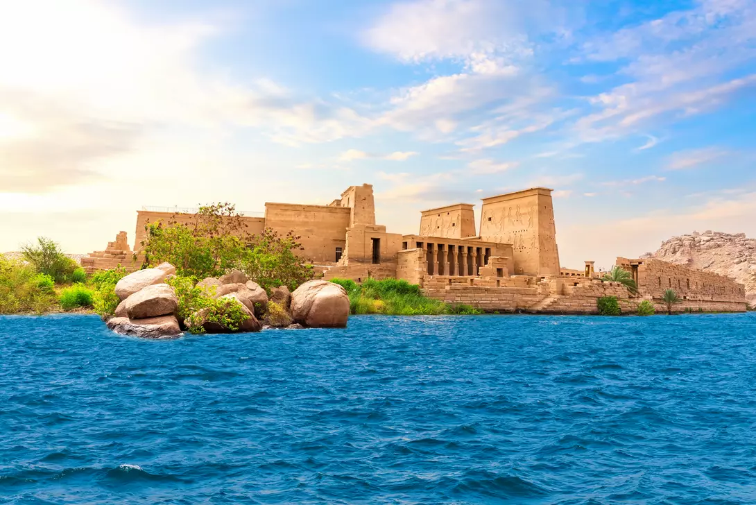Agilkia Island of the Nile, view on the Philae Temple