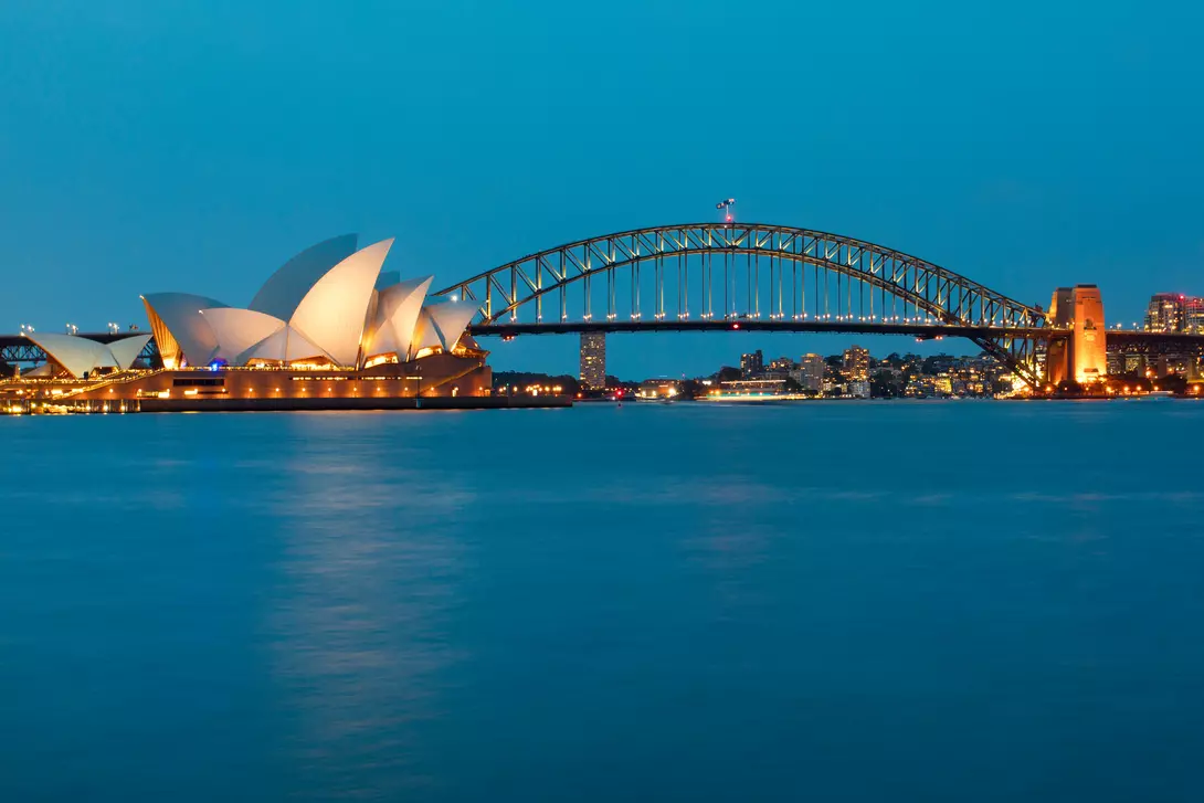opera house and bridge on harbour