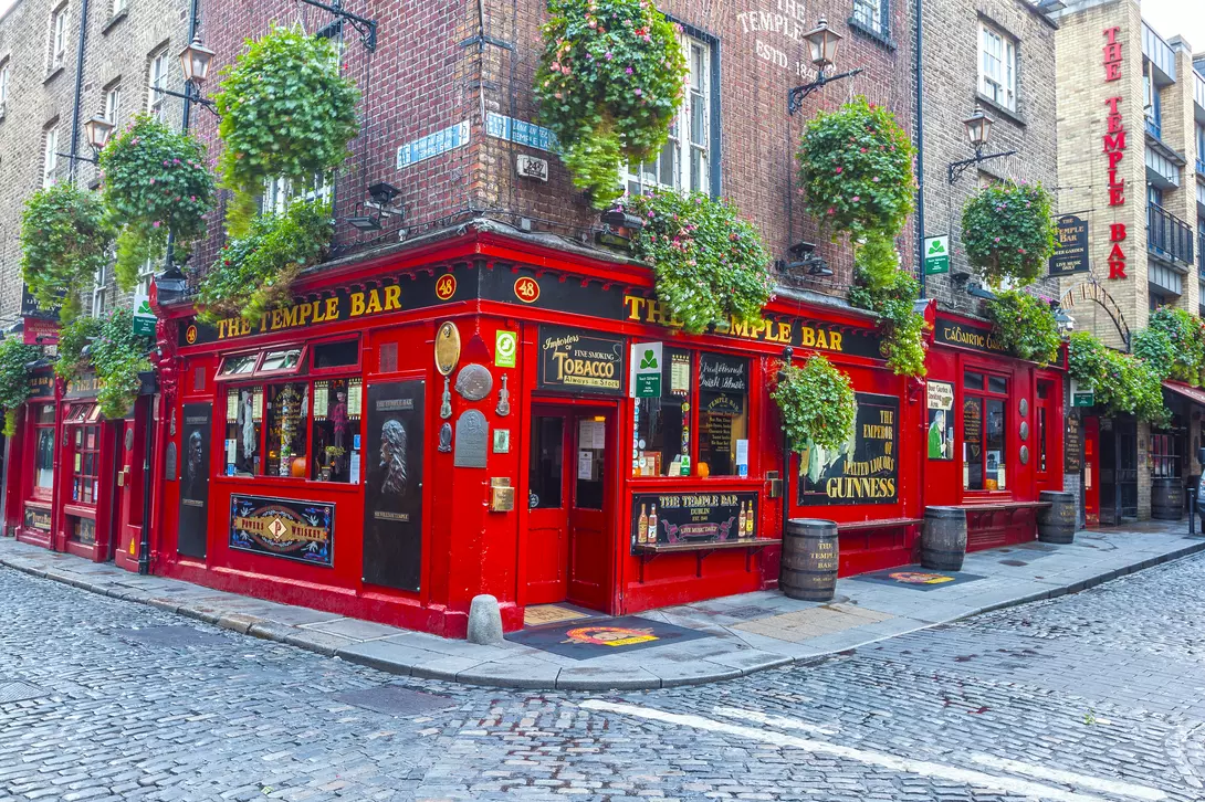 The Temple Bar in Dublin.