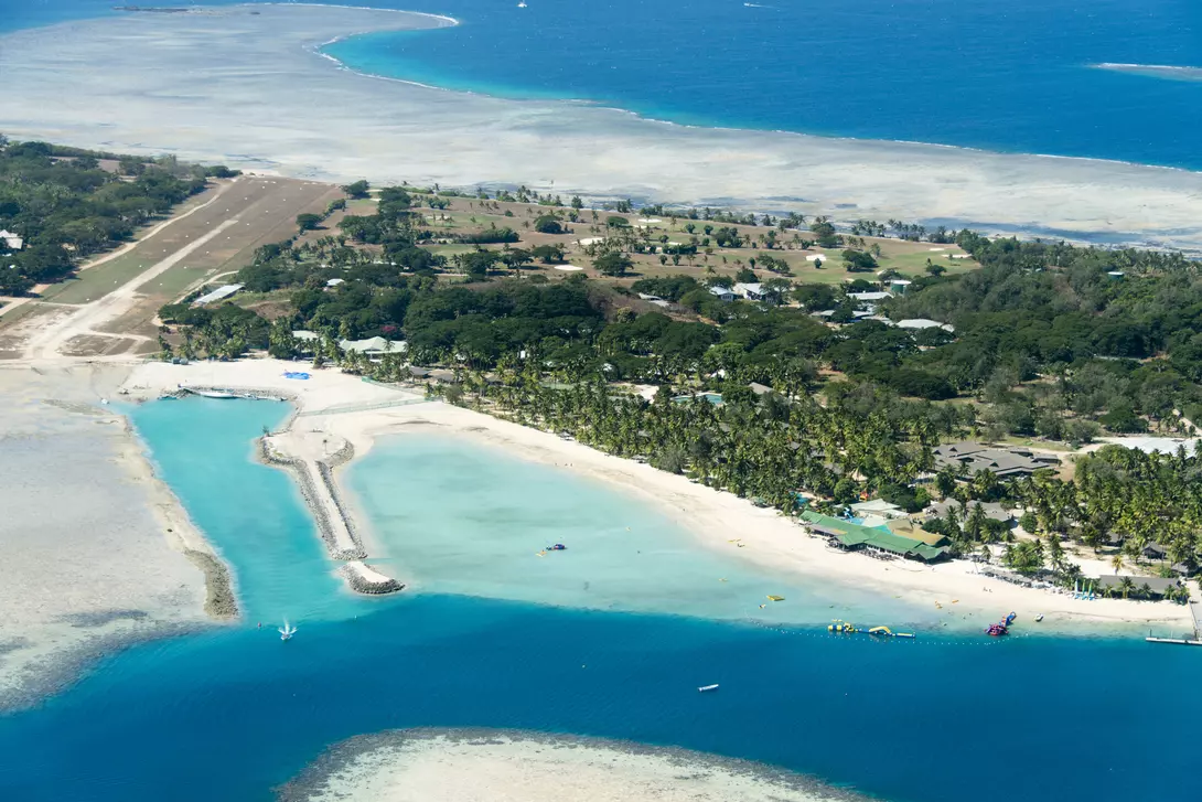 Remote tropical island in Fiji.