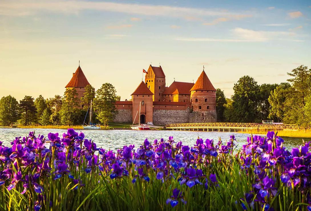 Trakai Island Castle - a popular tourist destination in Lithuania.