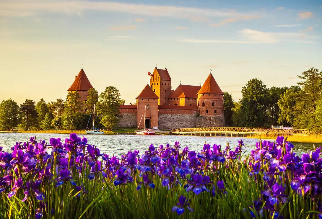 Trakai Island Castle - a popular tourist destination in Lithuania.