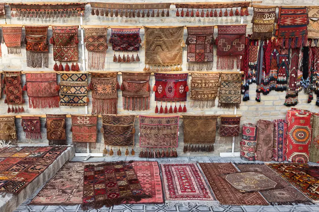 Carpet shop, Bukhara, Uzbekistan Carpet shop, Bukhara, Uzbekistan