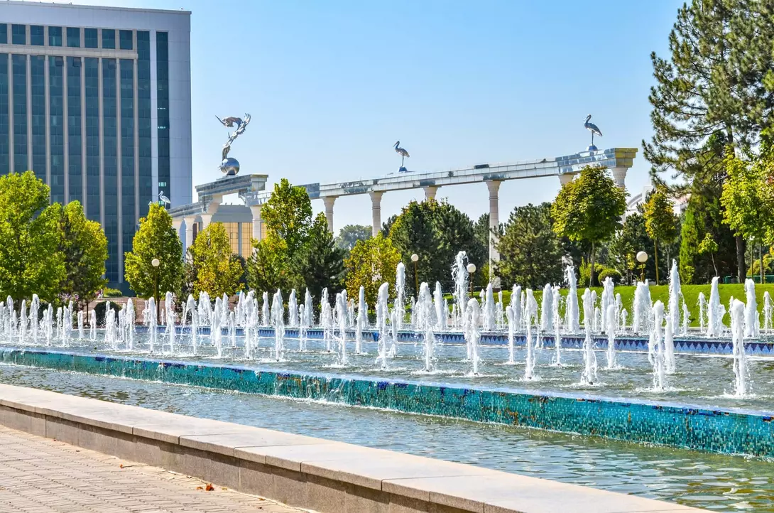 Independence Square Fountain, Tashkent, Uzbekistan Capital