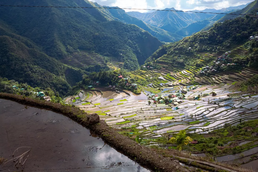 The terraces, dating back 2000-years, are carved into the mountains