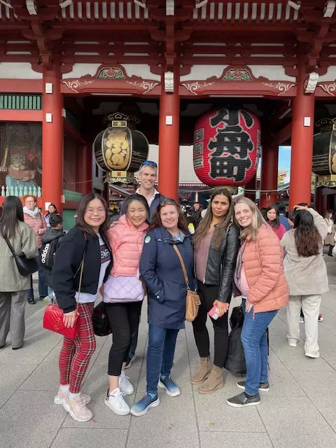 A Goway team posing in Japan