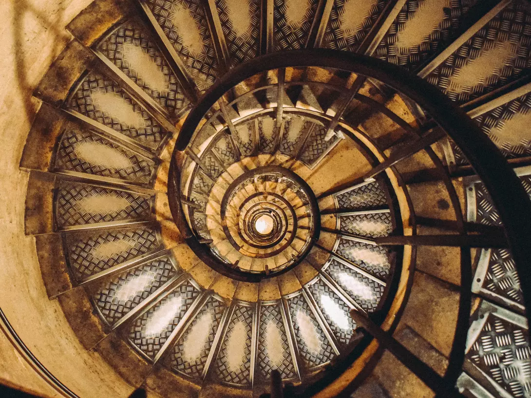 Staircase inside of Arc de Triomphe