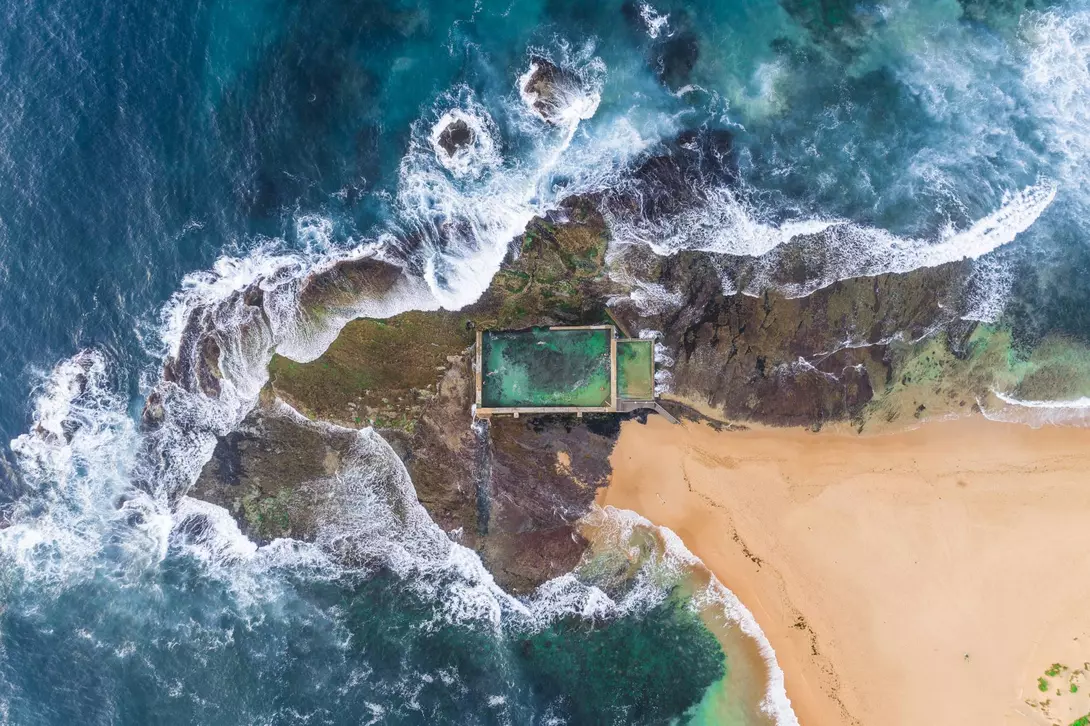 Aerial view of bondi beach