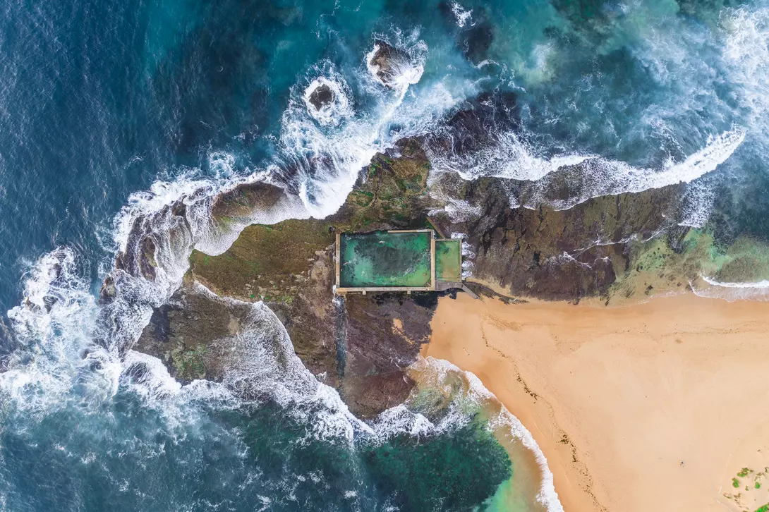 Aerial view of bondi beach