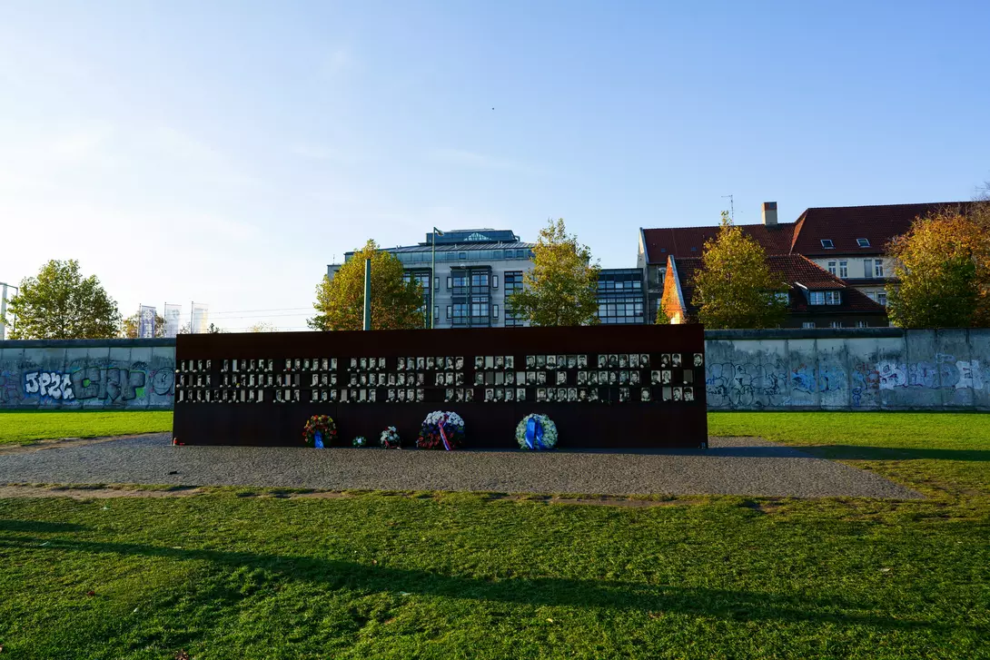 The Berlin Wall Memorial on the Bernauer Strasse in Central Berlin