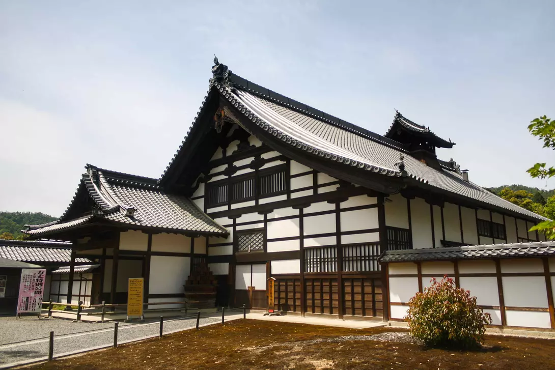 The Kuri or priest quarters building exterior at Kinkaku-ji Temple