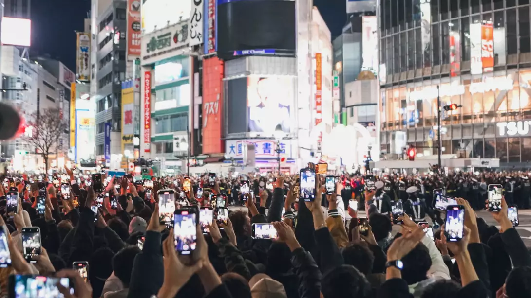Shibuya Crossing, Tokyo, Japan New Year's day Of Shibuya, Tokyo Japan