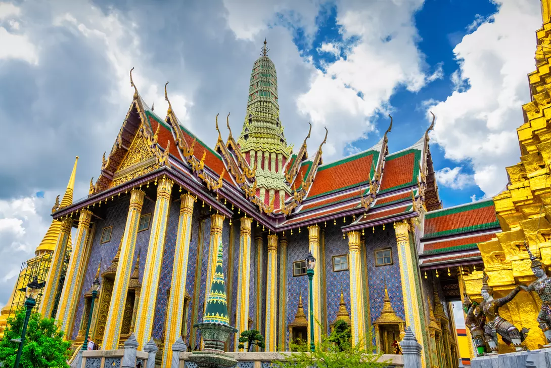 Prasat Phra Thep Bidon or the Royal Pantheon at Wat Phra Kaew temple, Grand Palace in Bangkok,