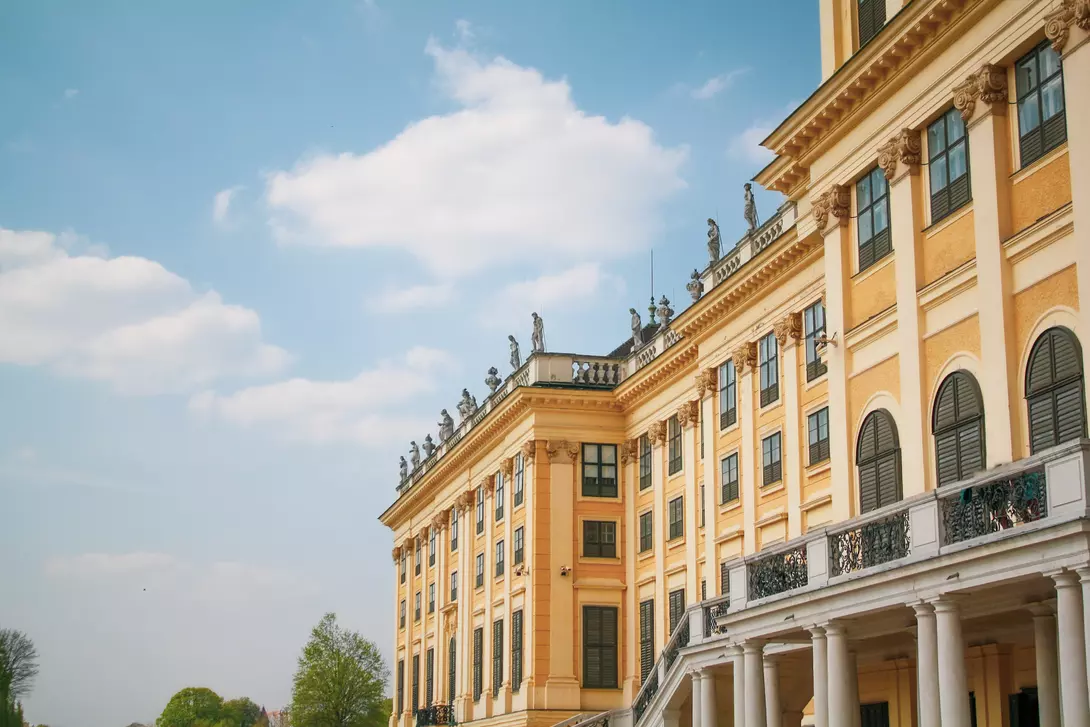 Summer skies over Schönbrunn Palace.